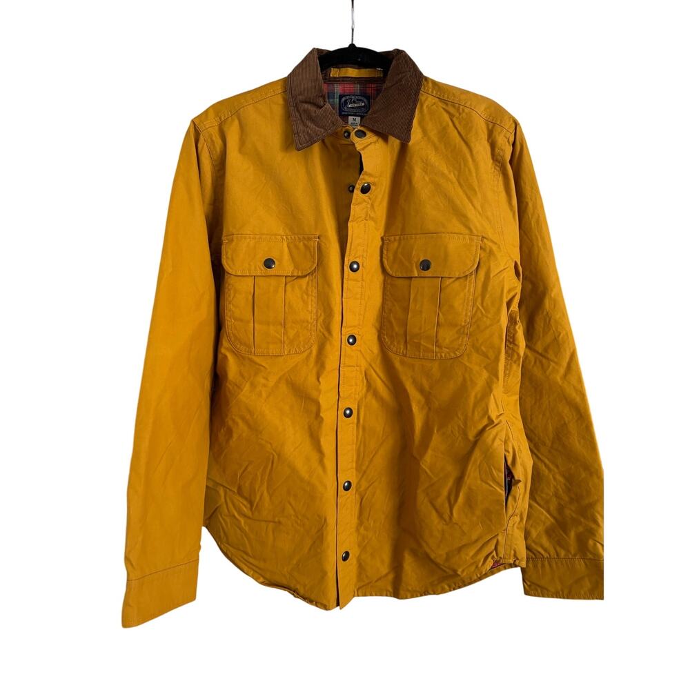 J.Crew British Millerain Mustard Brown Military Waxed Cotton Jacket Men’s Size M